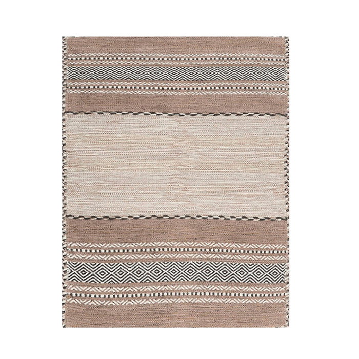 Conceptum Alfombra de Algodón 120 x 180 cm Beige, Marrón y Negro